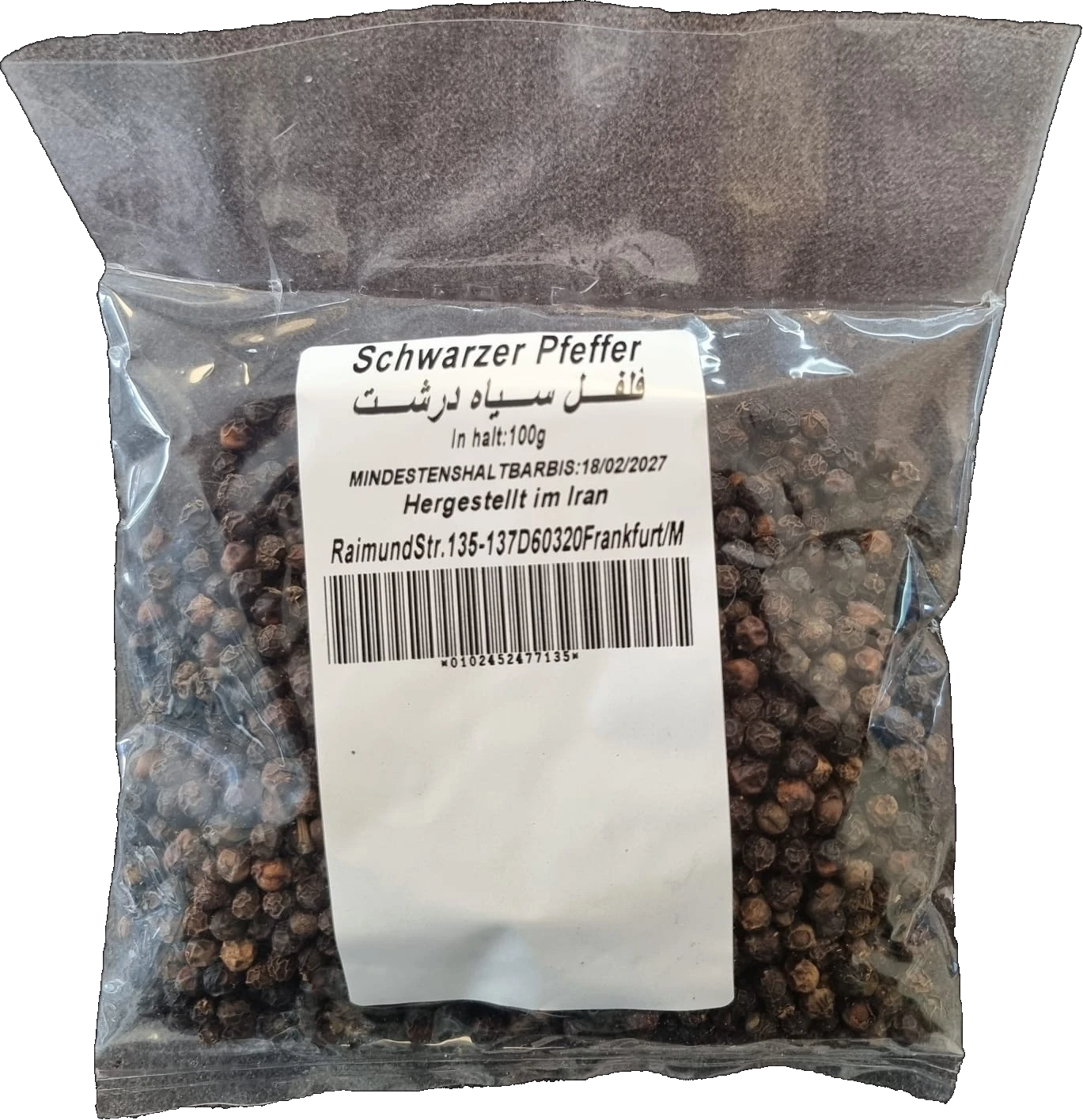 Schwarze Pfefferkörner 100 g